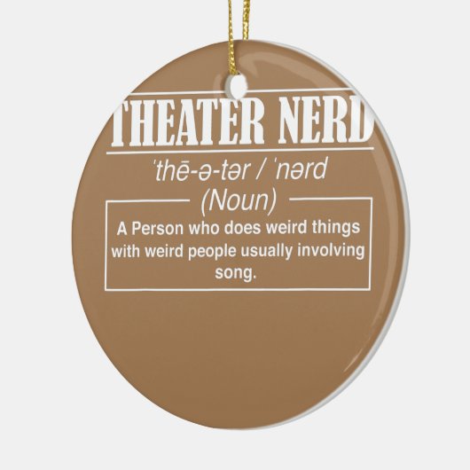 Theater Funny Bühne Nerd Drama Keramik Ornament (Links)