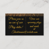 Theater für darstellende Kunst Schauspiel Visitenkarte (Rückseite)