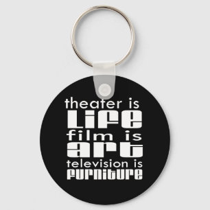 Theater gegen Film gegen Fernsehen Schlüsselanhänger