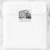 Theater Hannover, c.1910 Quadratischer Aufkleber (Tasche)