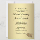 Theater Hochzeit Gold Einladung (Vorderseite)