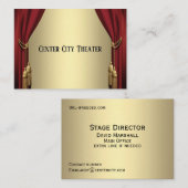 Theater Horizontal Visitenkarte (Vorne/Hinten)