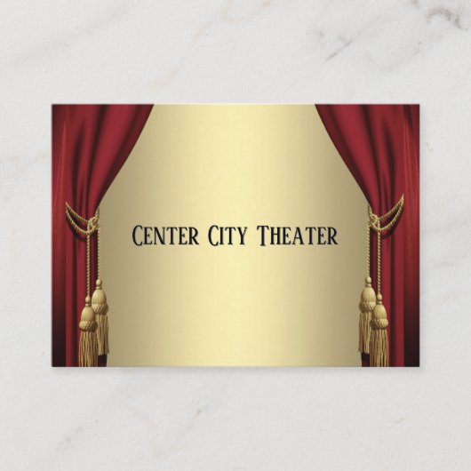 Theater Horizontal Visitenkarte (Vorderseite)