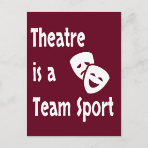 Theater ist eine Mannschaftssport, Schauspiel, Sch Postkarte