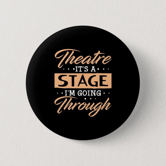 Theater ist es eine Bühne Schauspieler durch gehen Button (Vorderseite)