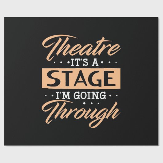 Theater ist es eine Bühne Schauspieler durch gehen Geschenkpapier (Flach)