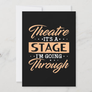 Theater ist es eine Bühne Schauspieler durch gehen Save The Date