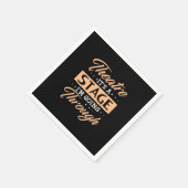 Theater ist es eine Bühne Schauspieler durch gehen Serviette (Ecke)