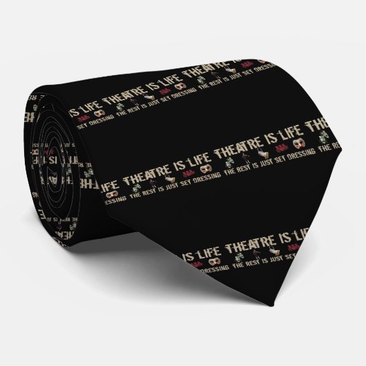 Theater ist Leben Krawatte (Gerollt)