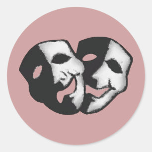 Theater ist Leben Runder Aufkleber