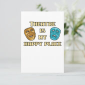 Theater ist mein glücklicher Platz Schauspielerin  Karte (Stehend Vorderseite)