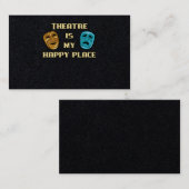 Theater ist mein glücklicher Platz Schauspielerin  Visitenkarte (Vorne/Hinten)