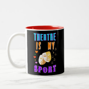 Theater ist mein Schauspiel Zweifarbige Tasse