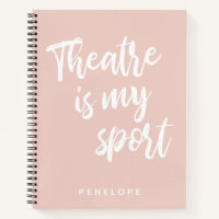 Theater ist mein Sport Cute Blush Pink Personalisi