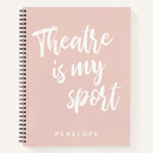 Theater ist mein Sport Cute Blush Pink Personalisi Notizblock