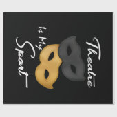 Theater ist mein Sport| Geschenk für Theater Geschenkpapier (Flach)