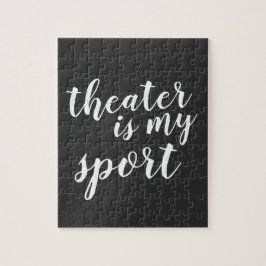Theater ist mein Sport Simple Modern Graphic Puzzle