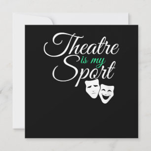 Theater ist mein T-Shirt Musical Theater Schauspie Feiertagskarte