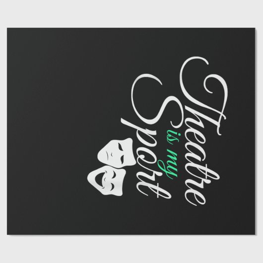 Theater ist mein T-Shirt Musical Theater Schauspie Geschenkpapier (Flach)