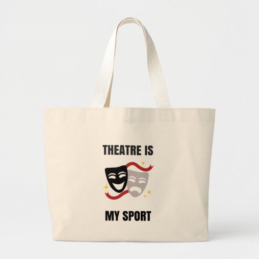 Theater ist meine Sport-Tasche Jumbo Stoffbeutel (Vorne)