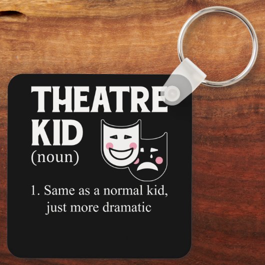 Theater Kid Definition Schauspieler Dramatischer A Schlüsselanhänger (Rückseite)
