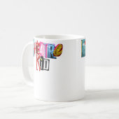 Theater-Kind-Collage Kaffeetasse (Vorderseite Links)