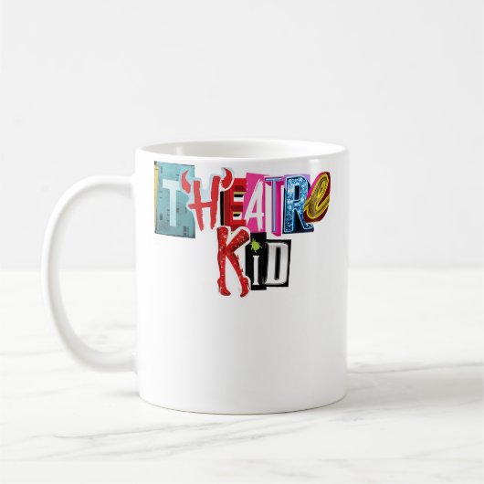 Theater-Kind-Collage Kaffeetasse (Links)