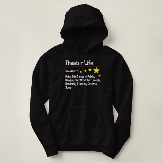Theater Leben - Schauspielerin Theater Schauspiel Hoodie (Design vorne)