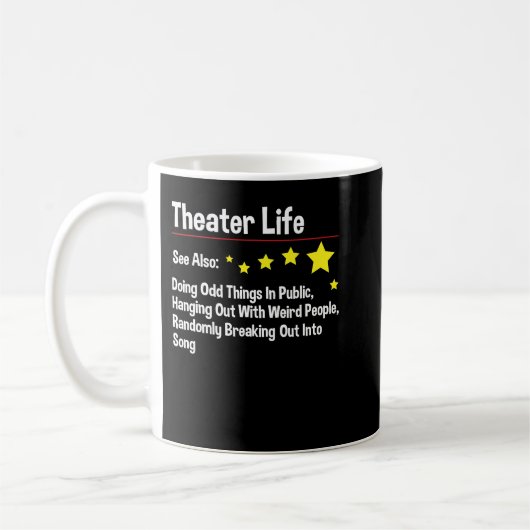 Theater Leben - Schauspielerin Theater Schauspiel Kaffeetasse (Links)