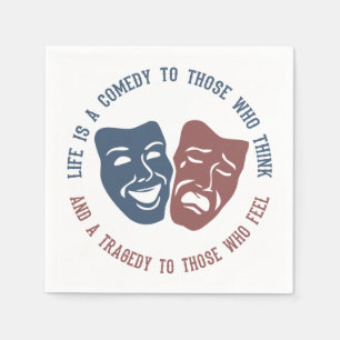 Theater-Leben-Zitatpapierservietten Serviette