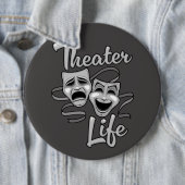 Theater-Lebenskomödie und Tragedy-Masken Button (Beispiel)