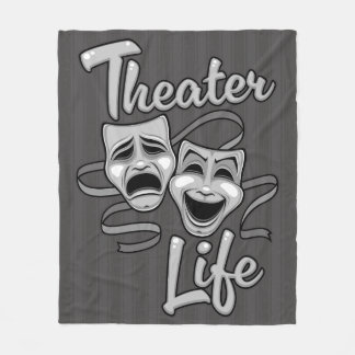 Theater-Lebenskomödie und Tragedy-Masken Fleecedecke