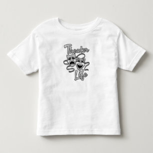Theater-Lebenskomödie und Tragedy-Masken Kleinkind T-shirt
