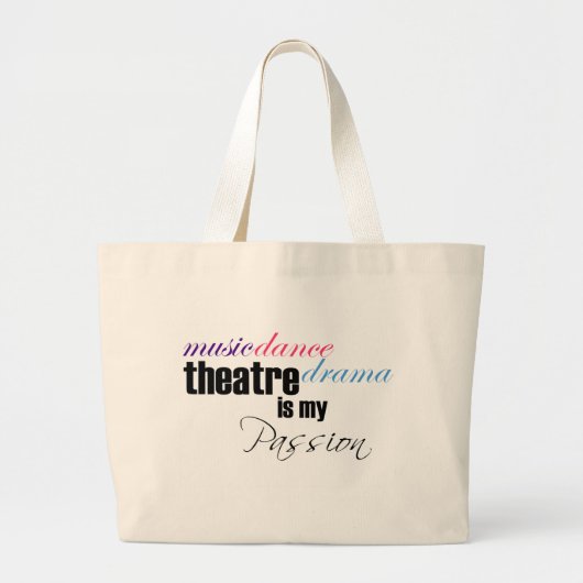 Theater-Leidenschaft Jumbo Stoffbeutel (Vorne)