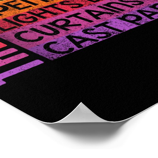 Theater Life Audition Probe Tech Week Poster (Ecke)