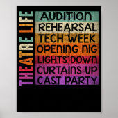 Theater Life Audition Probe Tech Week Poster (Vorne)