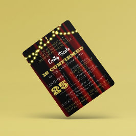 Theater Lights Gold Bestätigung Einladung