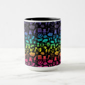 Theater Lover Rainbow Icons auf Black Tasse (Zentrum)