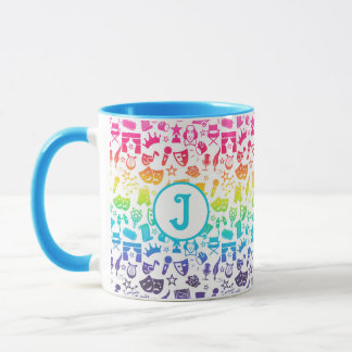 Theater Lover Rainbow Icons Tasse