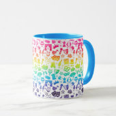 Theater Lover Rainbow Icons Tasse (VorderseiteRechts)