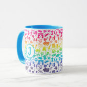 Theater Lover Rainbow Icons Tasse (Vorderseite Links)