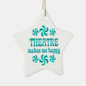 Theater macht mich glücklich keramik ornament (Rechts)