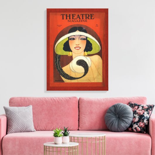 Theater Magazine Cover 1924 Vintager Deko (Insitu (Wohnzimmer))