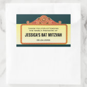 Theater Marquee Bar Bat Mitzvah Rechteckiger Aufkleber (Tasche)