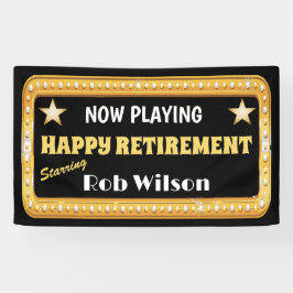 Theater Marquee Retirement Party Banner