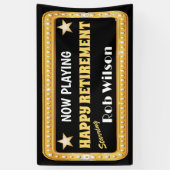 Theater Marquee Retirement Party Banner (Vertikal)