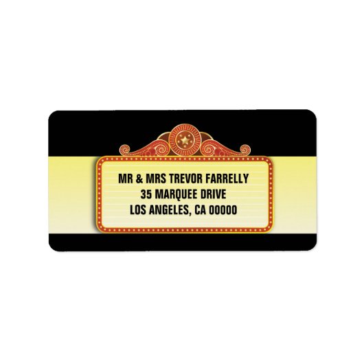 Theater Marquee Return Adressaufkleber (Vorne)