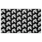 Theater Mask Comedy Tragedy Black Whitw Stoff (Fat Quarter (45,7 x 55,9 cm))