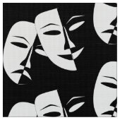 Theater Mask Comedy Tragedy Black Whitw Stoff (Nahaufnahme)