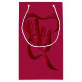 Theater Mask Comedy Tragedy Red Geschenktasche Kle Kleine Geschenktüte (Rückseite)